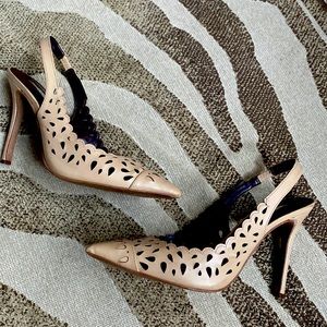 BCBG Generation sling back cut out heels